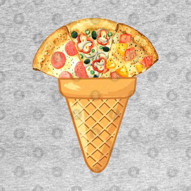 PIZZA ICE CREAM - THE THE WHOLE FAST FOOD COLLECTION - FUNNY JUNK FOOD  ICE CREAM DESIGNS by iskybibblle